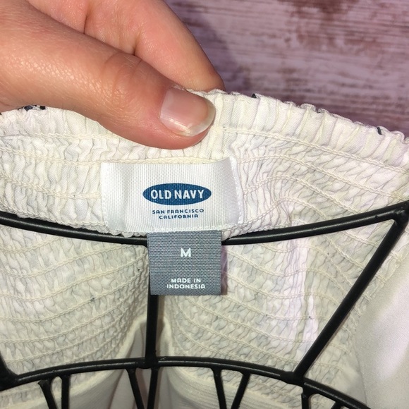 Old navy white and black dress size medium mini dress fit and flare summ… - Picture 4 of 5